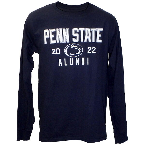 navy long sleeve t-shirt Penn State 2022 Alumni with Athletic Logo
